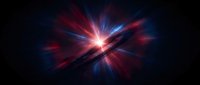Bright red and blue light rays burst from center creating dynamic energy effect on dark background for sci-fi, technology, and motion graphics projects.
