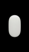 Oval wall mirror with white frame, isolated on transparent background, ready for interior design mockups, clipart, print on demand, and sticker projects.