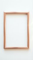 Rose gold metallic picture frame isolated on white background, mockup for art print, poster, or photo display design.