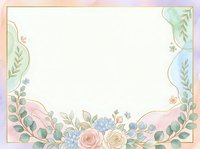 Watercolor floral frame with roses, eucalyptus, and botanical elements on cream background. Isolated design ready for invitations, greeting cards, and wedding stationery projects.