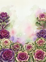Watercolor roses in shades of purple, pink, and cream arranged at bottom with soft pastel wash background, isolated on white for design projects.