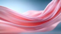 Smooth flowing coral pink and turquoise waves create elegant abstract background with soft gradient and silky texture for luxury designs and presentations.