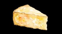 Wedge of aged cheddar cheese with golden-yellow color and crystalline texture, isolated on transparent background. Ready for culinary designs, food packaging, restaurant menus, cooking blogs, print-on-demand products, and digital food illustrations.