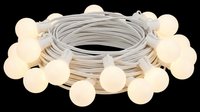 Warm white globe string lights on transparent background, ready for T-shirt design, stickers, clipart, print on demand, and sublimation projects.