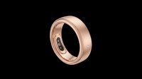 Rose gold smart ring isolated on transparent background, ready for T-shirt design, stickers, clipart, print on demand, and sublimation projects.