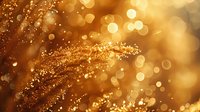 Magical golden sparkles and bokeh lights on dark background create dreamy festive atmosphere for holiday designs and celebrations.