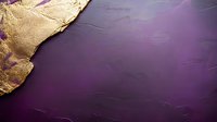 Purple and gold abstract luxury background with metallic gold leaf texture and deep violet gradient, modern elegant design for high-end branding and decor.