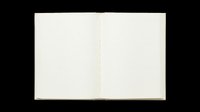 Open blank hardcover book with empty white pages, isolated on transparent background. Ready for mockups, stickers, clipart, t-shirt design, and print on demand use.