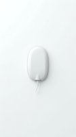 White computer mouse with cord on neutral background, suitable for technology, office, and business design projects.