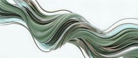 Flowing abstract waves in soft green and gray tones create a modern, organic design element suitable for backgrounds, web design, and contemporary digital projects.