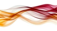 Abstract flowing waves in warm orange and red gradient colors on white background for modern design projects and presentations.