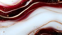 Luxurious burgundy and white marble abstract with gold glitter waves and flowing lines on light background. Elegant design for luxury packaging and decor.