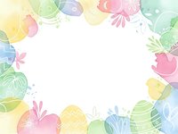 Watercolor floral frame with soft pastel flowers and leaves creating decorative border on white background for spring design projects.