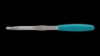 Surgical dental scaler with turquoise grip isolated on transparent background, ready for clipart, print-on-demand, and design projects.