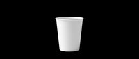 White disposable paper cup isolated on transparent background, ready for sticker, clipart, print on demand, sublimation, and t-shirt design use.
