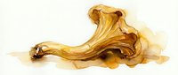 Golden brown liquid splash with flowing waves and droplets creating dynamic motion on white background for creative design projects.