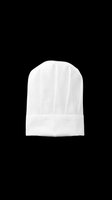 White chef hat isolated on transparent background, ready for culinary clipart, restaurant branding, t-shirt design, stickers, print on demand, and sublimation projects.