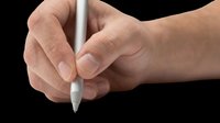 Hand holding a stylus pen, isolated on transparent background. Ready for stickers, clipart, t-shirt design, print on demand, and sublimation projects.