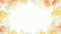 Watercolor cheese frame with hand drawn dairy products border on white background for culinary design projects and food packaging layouts.