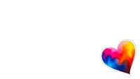 Vibrant gradient heart with rainbow colors isolated on white background for romantic designs, love concepts, and Valentine's Day projects.