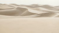 Vast desert landscape with rolling sand dunes under soft natural light, showcasing smooth textures and warm earth tones for travel, nature, and background design projects.