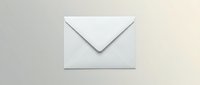 White envelope on neutral beige background for correspondence, mailing, communication and office supplies with clean minimalist design and copy space.