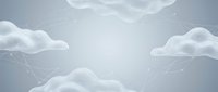 Soft white clouds floating in peaceful gray sky creating serene atmospheric background for meditation and relaxation designs.