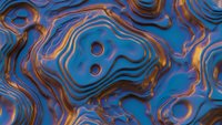 Abstract fluid art with swirling blue and orange patterns creating organic shapes and flowing textures for modern digital design backgrounds.