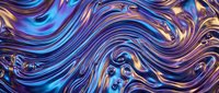 Fluid metallic waves in vibrant purple, blue and gold colors creating dynamic abstract liquid motion background for modern digital art and creative projects.