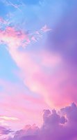 Dreamy pink and purple sunset sky with flupastel colors blend into magical twilight scene, suitable for backgrounds.