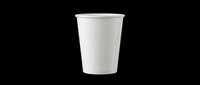 Blank white paper cup isolated on transparent background, ready for custom branding, mockups, packaging design, sublimation printing, and commercial product presentations.