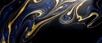 Luxurious swirling gold and navy liquid marble pattern with flowing abstract waves and metallic accents, suitable for elegant backgrounds and premium design projects.