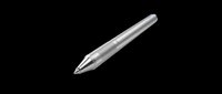 Sleek silver metallic pen isolated on transparent background, ready for stationery design, clipart, t-shirt prints, stickers, and print on demand projects.