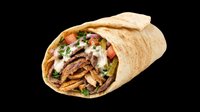 Delicious shredded meat wrap with fresh vegetables and sauce, isolated on transparent background. Ready for restaurant menus, food blogs, cooking websites, print materials, and digital design projects.