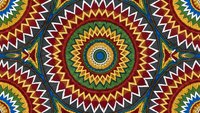Vibrant mandala seamless pattern with geometric tribal motifs in warm colors, perfect for textile design, wallpaper, and decorative backgrounds.