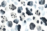 Abstract watercolor spots in shades of gray and black on white background, creating organic pattern for modern design projects.