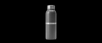 Sleek gray insulated water bottle with metallic cap, isolated on transparent background. Ready for t-shirt designs, product mockups, clipart, stickers, and print-on-demand applications.