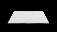 Blank white rectangular mat or sheet isolated on transparent background, ready for T-shirt design, stickers, print on demand, and clipart use.