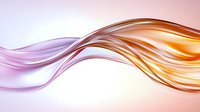 Elegant flowing waves in pink and orange gradient colors create dynamic motion against light background, suitable for modern abstract designs and presentations.