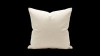 Cream colored square pillow isolated on transparent background, ready for interior design, home decor mockups, product displays, sublimation printing, and digital design projects.