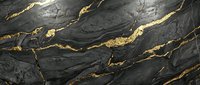 Dark gray marble surface with luxurious gold veining throughout, creating an elegant abstract pattern suitable for backgrounds, interior design, and luxury branding projects.