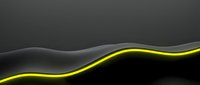 Glowing yellow neon line flowing across dark gray and black wavy background, modern abstract design for tech, energy, and digital concepts.
