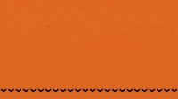 Decorative scalloped border trim in black on vibrant orange background, isolated and ready for design projects, invitations, and craft applications.