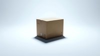 Open cardboard box isolated on white background, ready for packaging design, shipping mockups, and e-commerce applications.