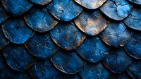 Metallic blue dragon scales pattern with rough textured surface and dramatic lighting creates mystical fantasy background for creative designs and illustrations.