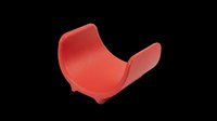 Red modern chair isolated on transparent background, ready for interior design, furniture visualization, t-shirt graphics, print-on-demand products, clipart collections, and digital design projects.