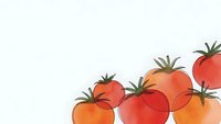 Fresh ripe tomatoes with green stems arranged on clean background for culinary and cooking projects.