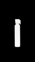 Clear glass vial with white dropper cap, isolated on transparent background. Ready for cosmetics, perfume, essential oils, and skincare product design use.