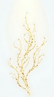 Abstract golden particles flowing upward in organic branching patterns against a light neutral background, isolated design element suitable for luxury branding, wallpapers, and decorative applications.