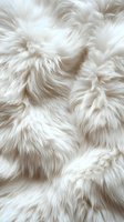 Soft white fluffy fur texture background with natural wool fibers creating luxurious pattern for fashion and interior design projects.